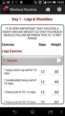 Dumbbell Muscle Workout Plan T android App screenshot 2